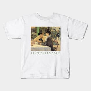 Au Pere Lathuille (1879) by Edouard Manet Kids T-Shirt